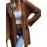 Plus Size, Plus-size fashionable solid openwork cardigan, casual long-sleeve crochet cardigan