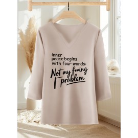 Women'S Casual V-Neck T-Shirt with 