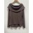 Women's Elegant Asymmetrical hem long Sleeve T-Shirt - Chic Brown Tops for Casual & Formal Outfits - Machine Washable Everyday Women's Fashion Blouse, Office Attire, Modern Style, Medium Stretch, Stylish Shirt, Office Women